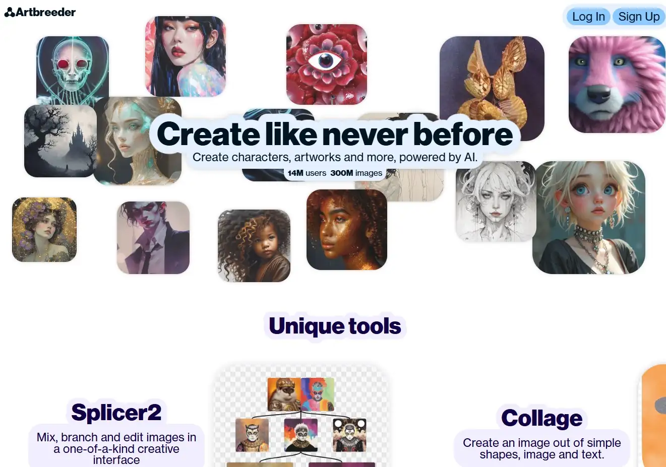 Artbreeder官网首页截图 Artbreeder官网首页截图
